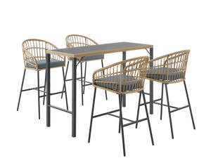 5pc Naturlig Outdoor Bar Set