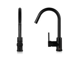 Black Kitchen Faucet - Gooseneck