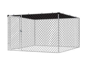 Dog Run: DS Dog run D with shade sail 2.3x2.3x1.2m