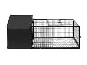 Metal Pet Hutch Black - 160cm