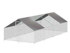 Chicken Coops: DS 25mm Steel Chicken Coop - 3m x 8m x 2m