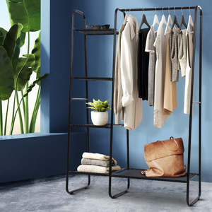 All: Artiss Wardrobe Clothes Rack Airer Coat Stand Closet 150cm