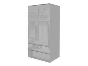 Wardrobes: Serena 2-Door Wardrobe - Glossy Grey