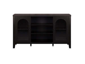 Cambre Black Sideboard with Glass Door - 120 cm