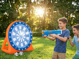 All: Bestway  Inflatable Dartboard  + ZURU X-Shot Water Fast-Fill Small Motor Soaker