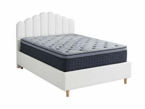 Shelley Boucle Bed Frame & Euro Top Mattress B34 - Queen