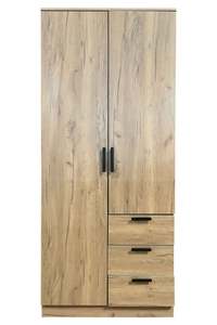 Kane 2 Doors Wardrobe With Drawers Upgraded