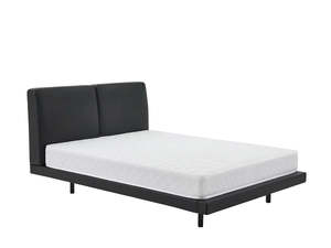 Zyber Test Discounted: Priscilla PU Bed Frame Black & Bon15 Mattress - Queen