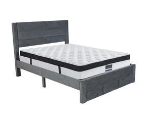 Zyber Test Discounted: Heloise Bed Frame With Drawer & G31 Mattress - Double