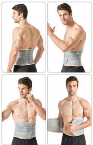 Kiwi Disable List: DS BS Adjustable Breathable Lumbar Back Brace Gray-L