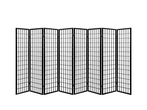 Room Divider: Room divider E P1 8 panel Black