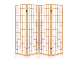 Room Divider: Room divider E P1 4 panel Natural
