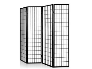 Room Divider: Room divider E P1 4 panel Black