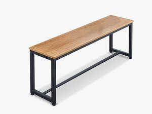 Pre Order: DS Wooden Dining Bench with Metal Legs - 140 cm