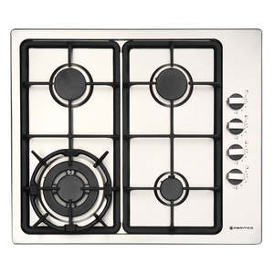 Parmco GAS COOKTOP 600MM STAINLESS 3BURNER+WOK