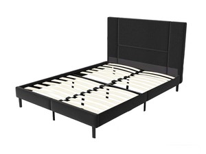 Aubrey Velvet Bed Frame Black - Double
