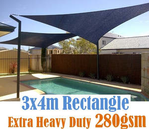 Shade Sail 3m x 4m - Black