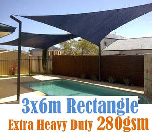 Shade Sail 3m x 6m - Black