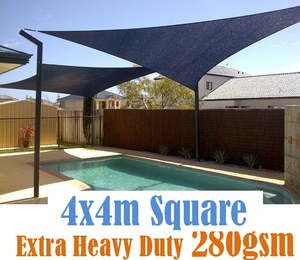 Shade Sail 4m x 4m - Black