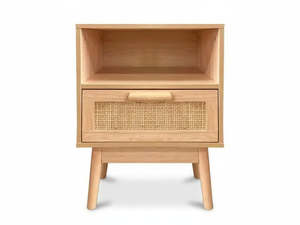 Naturlig Double Storage Bedside Table