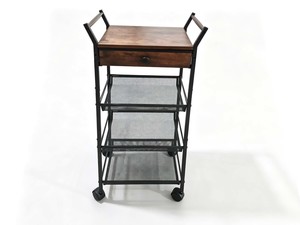 Kitchen Trolley: DS Dining Cart - Black & Walnut