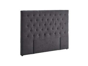 Rakel Linen Headboard Black - Double