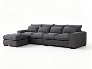 DS Jasmoder Sectional Sofa Set Dark Grey