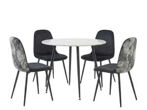 Fernando Round Dining Table with MDF Top - 90 cm & Axis Dining Chair with Fern P&hellip;