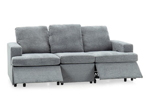 DS Kurtan Chenille Reclining 3 Seater Sofa - Dark Grey