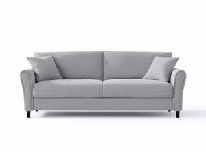 Living Room: Cozza Linen Sofa - Light Grey