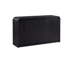 DS Vilda 4-Door Buffet Storage Cabinet - Black