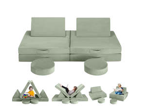 Kids Organisers: Play Couch 6pcs Green