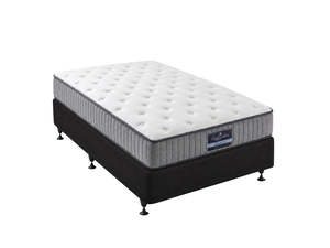 Nz Made Furniture: DS NZ Made SW Bed Base Black & FIRM23 Mattress - Single
