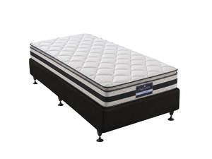 DS NZ Made SW Bed Base Black & Bonnell Mattress Bon21 - Single