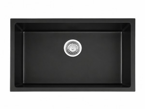 Granite Composite Sink 7045 Black with Overflow