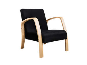 Glider Chairs: Bentwood Accent Chair - Black