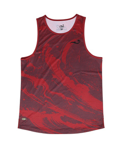 Mens Ride The Wave Singlet - Maroon - TSUNAMI SPORT