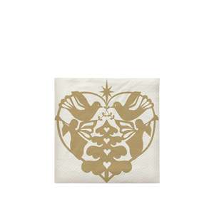 Broste Copenhagen: Paper Napkin - Nostalgia in Off White and Gold