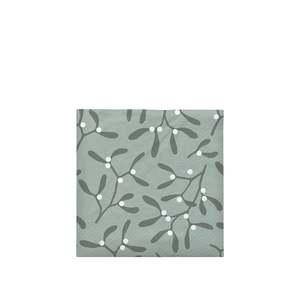 Broste Copenhagen: Paper Napkin - Mistletoe in Green and White