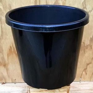 25cm 8.5 litre GCP Black Round Plastic Pot