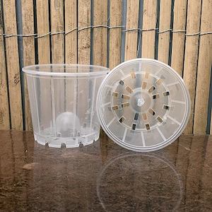 8cm Clear Plastic Pot