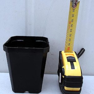 9cm 500ml Square Black Plastic Pot