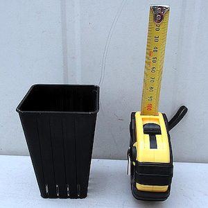 7cm Square Black growing tube