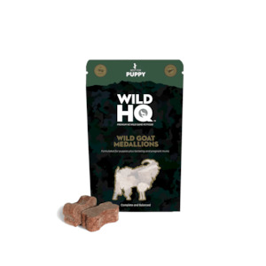 Food - Frozen: WildHQ Goat Medallions for Puppies - 1.36kg