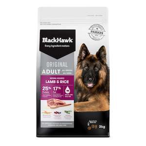 Premium Dry Food: Black Hawk Lamb & Rice for Adult Dogs