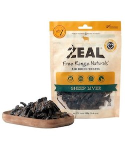 All Natural Treats Chews: Zeal Air-Dried Sheep Liver - 125g