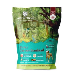 Addiction: Addiction Perfect Summer Brushtail, Sensitive Care, Novel Protein Raw Alternative Dog Food