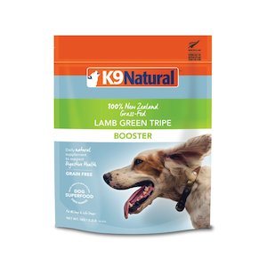 K9 Natural Grain-Free Freeze-Dried Dog Food Supplement Booster, Lamb Green Tripe