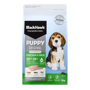 Black Hawk Medium Breed Puppy Food - Chicken & Rice