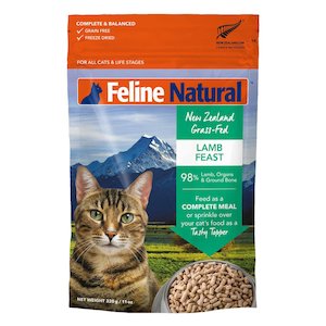Feline Natural Grain-Free Freeze-Dried Cat Food - Lamb Feast (320g)